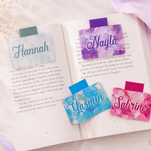 Personalized Magnetic Bookmark | Custom Name Bookmark | Cute Book Lover Gift | Handmade Bookmark | Reader Gift
