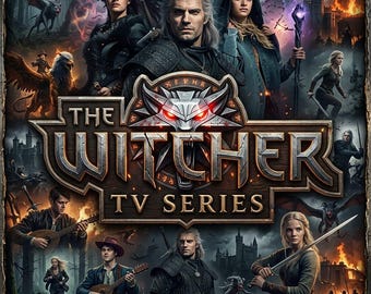 The Witcher TV-serien komplett samling, alla säsonger, alla avsnitt, engelska, HD-kvalitet, fantasy, äventyr, action, drama, Henry Cavill