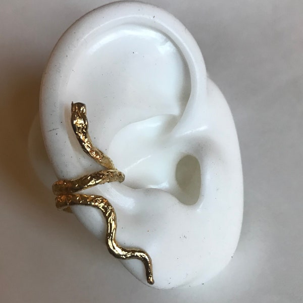 snake ear cuff gold plated