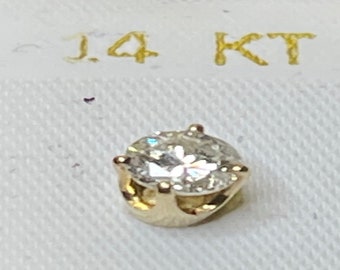 Single 14 karat gold Diamond stud .45 karats