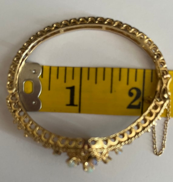Opal and 14 Karat gold bracelet - image 4