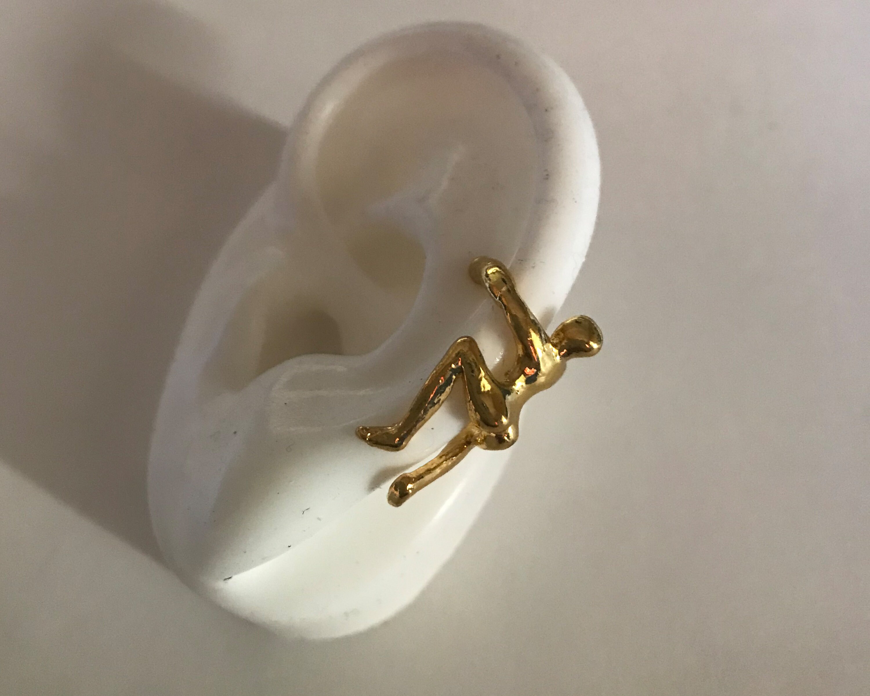 Climbing Man Ear Cuff Etsy