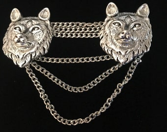 Wolf cloak clasp large style