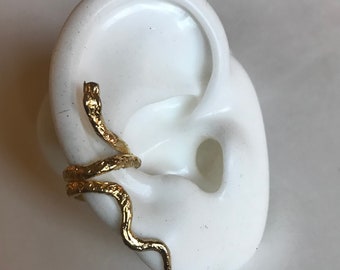 Snake ear cuff silver plated