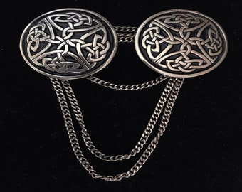 Celtic cloak clasp, silver, endless chain, fibula, penannular, cape closure