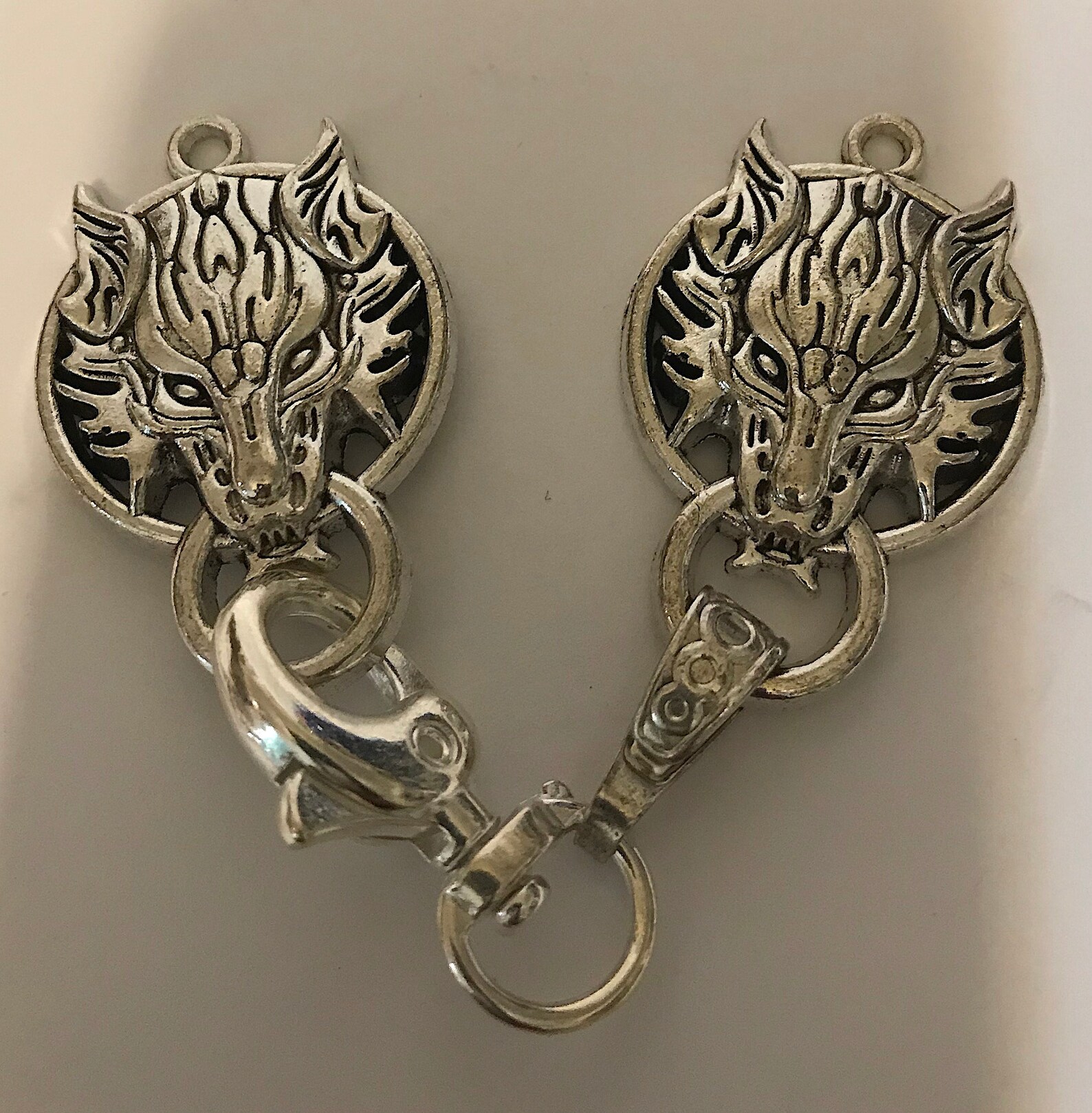 Wolf Cloak Clasp Silver Cape Closure Fibula Penannular Etsy