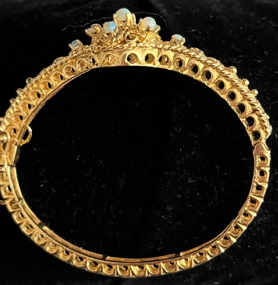 Opal and 14 Karat gold bracelet - image 6