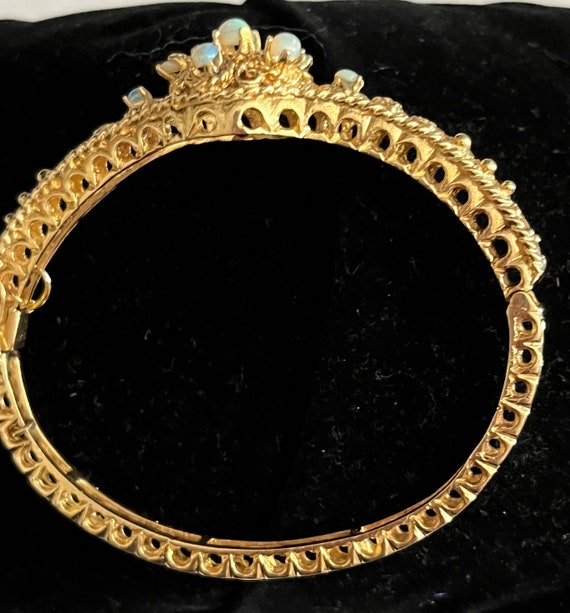 Opal and 14 Karat gold bracelet - image 7