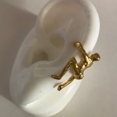 Ear Cuff Fashion People Ear Cuff Man Ear Cuff Bronze Climbing Etsy