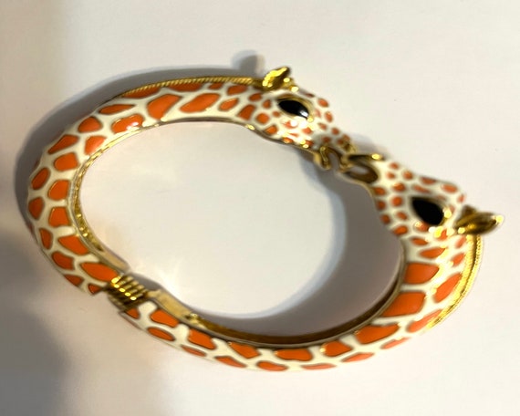 Kenneth Jay Lane Giraffe Bracelet signed in excel… - image 3