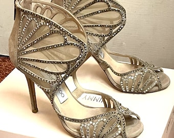 Jimmy Choo Swarovski Rhinestone shoes size 6