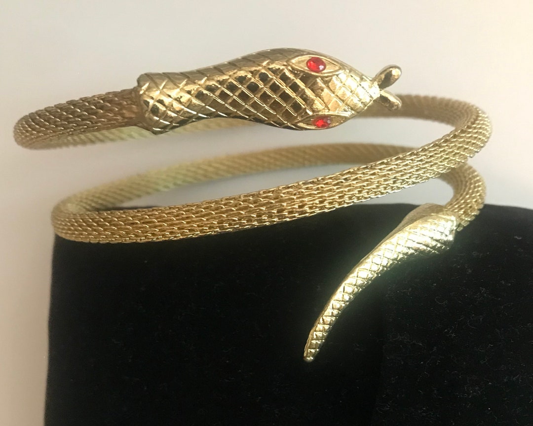 Snake Arm Band Gold Etsy