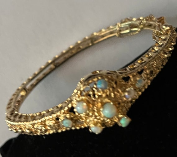 Opal and 14 Karat gold bracelet - image 3