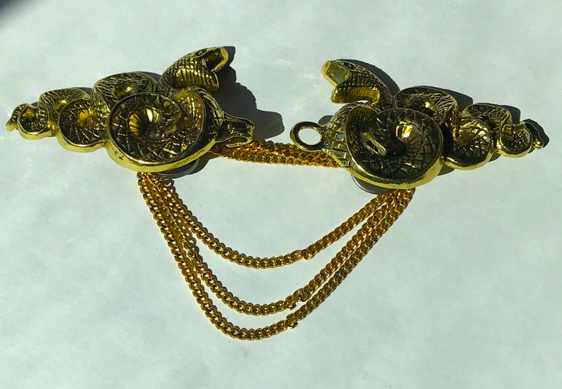 penannular gold only Snake cloak clasp fibula cape closure
