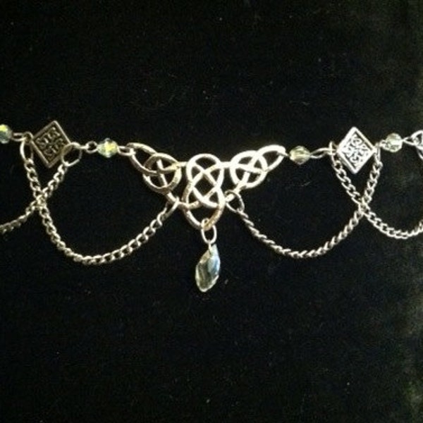 Celtic tiara, adjustable to fit all sizes circlet, diadem, crown, chainmail silver or gold