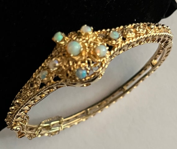 Opal and 14 Karat gold bracelet - image 2