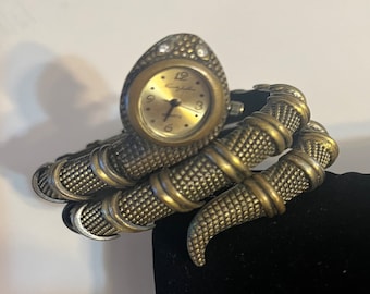 Kenneth Jay Lane snake watch bracelet