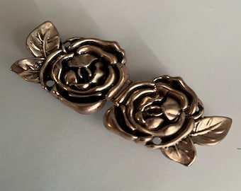 Rose cloak clasp rose gold clip on