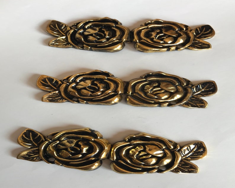 penannular fibula Cloak Clasp set Gold Rose SET of three