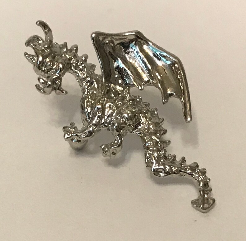 Dragon earcuff silver plate image 2