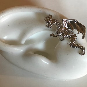 Dragon earcuff silver plate image 1