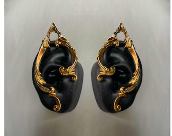 Paire de boucles d'oreilles elfe, oreilles d'elfe en bronze plaqué or ou argent