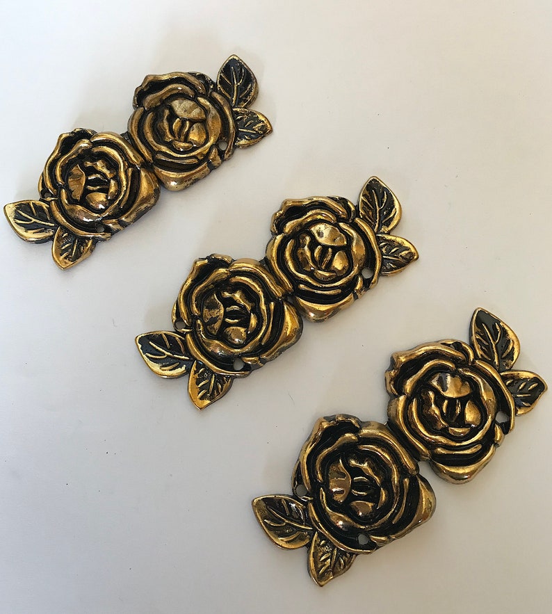 penannular fibula Cloak Clasp set Gold Rose SET of three