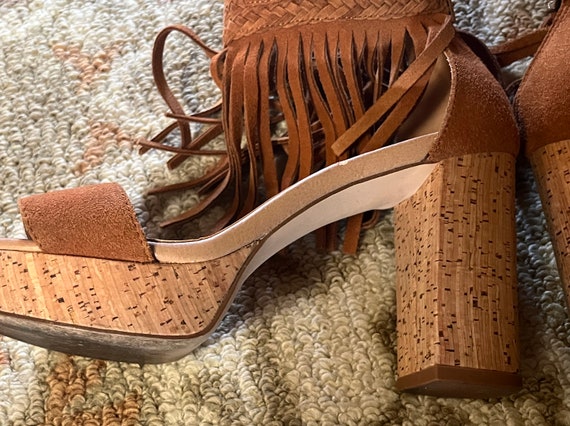Nanette Lepore camel suede shoes size 6 - image 7