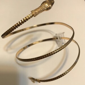 Snake Armband Bracelet Gold Plated Brass.. Adjustable - Etsy
