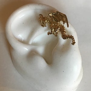 Dragon earcuff silver plate image 6