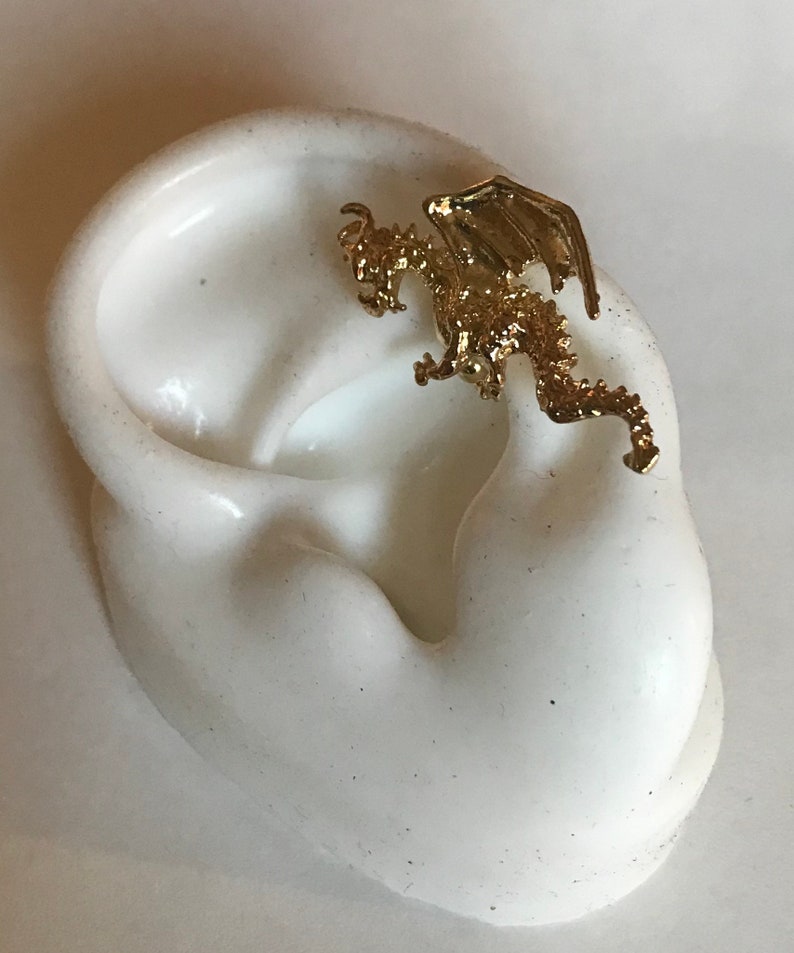 Dragon earcuff silver plate image 6