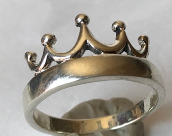 Crown Ring Sterling Silver