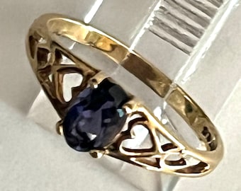 Iolite Ring in 10 Karat gold size 6