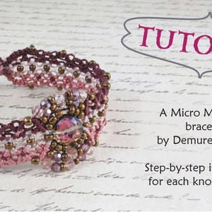 Micro Macrame Double Diamond Bracelet Tutorial