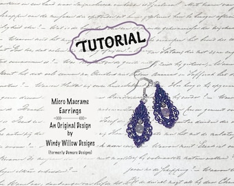 Boucle d'oreille Constant Hope en micro macramé