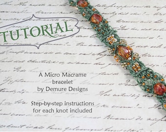 Micro Macrame Two Roads Diverged Bracelet TUTORIAL