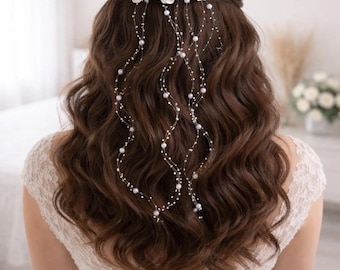 Pente de cabelo para noiva, acessório de cabelo com pérolas para casamento, acessório de cabelo floral para noiva, presilha de cabelo para casamento, pente de cabelo com flor de pérolas, tiara de noiva