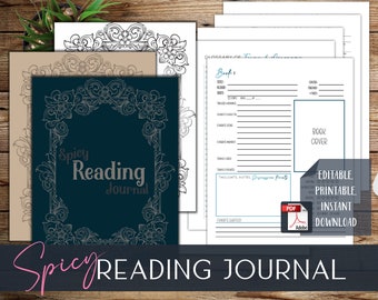 Spicy Book Reading Journal: Smut Book Review, Booktok (PDF)