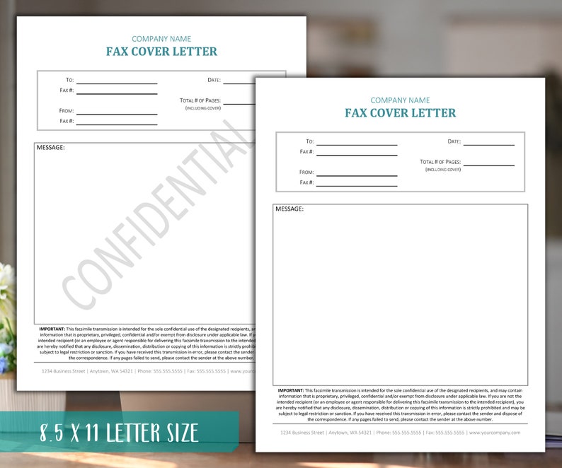 Fax Cover Sheet Templates Confidential Fax Transmission Facsimile Fax