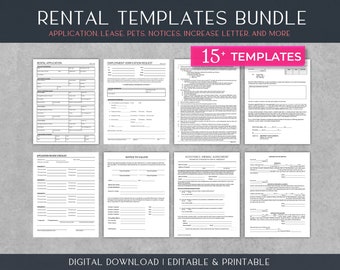 Landlord Rental Templates Bundle: 15+ Property Management Forms (Word & PDF)