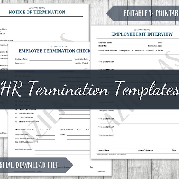 Modelli di licenziamento dei dipendenti: lettera delle risorse umane, colloquio di uscita (download digitale)