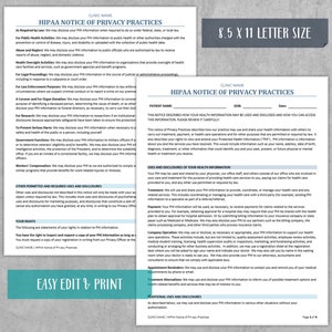 HIPAA Notice of Privacy Practices Template: Medical Intake Forms (PDF ...