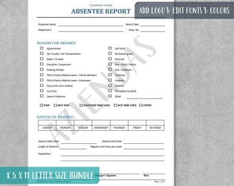 Return to Work Form | Employee Absence Interview Template | HR Forms ...