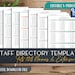 Employee Directory Template: Staff Contact List (microsoft Word .dotx ...