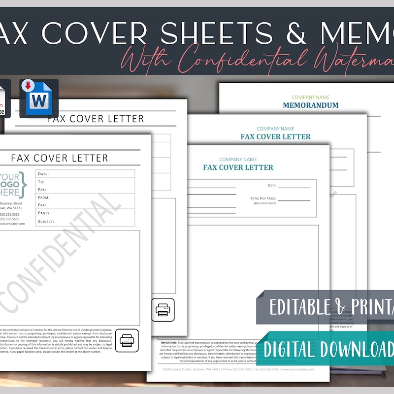 Fax Cover Sheet - Etsy