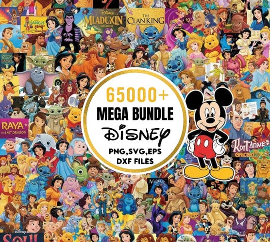 65000+ Special Mega Bundle SVG PNG — Princess, Cartoon & Sublimation Files