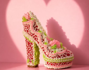 Pretty In Pink Fake Cake Prom Shoe