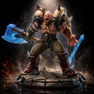 Garrosh Hellscream Warcraft 3D STL File, Figurine for 3D Printing