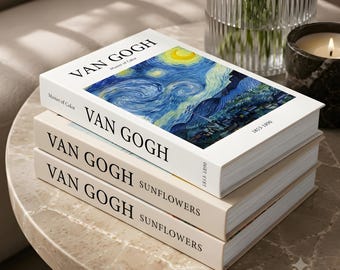 Van Gogh Sunflowers Decorative Book Box: Faux Book Hidden Storage Shelf Decor