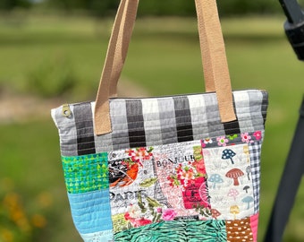 Handmade Patchwork Fabric Tote Bag